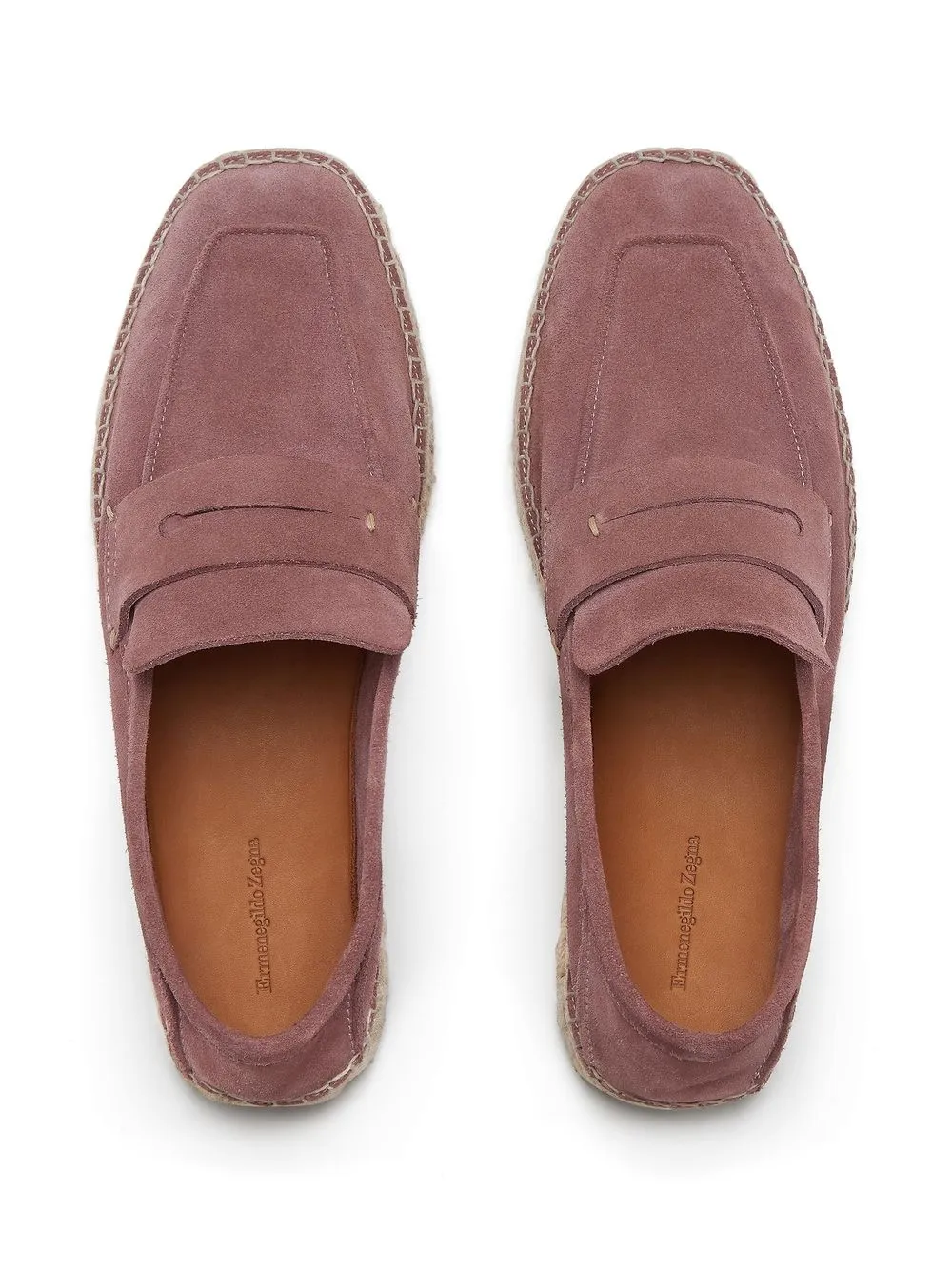 Zegna Valencia espadrilles met raffia zool Roze