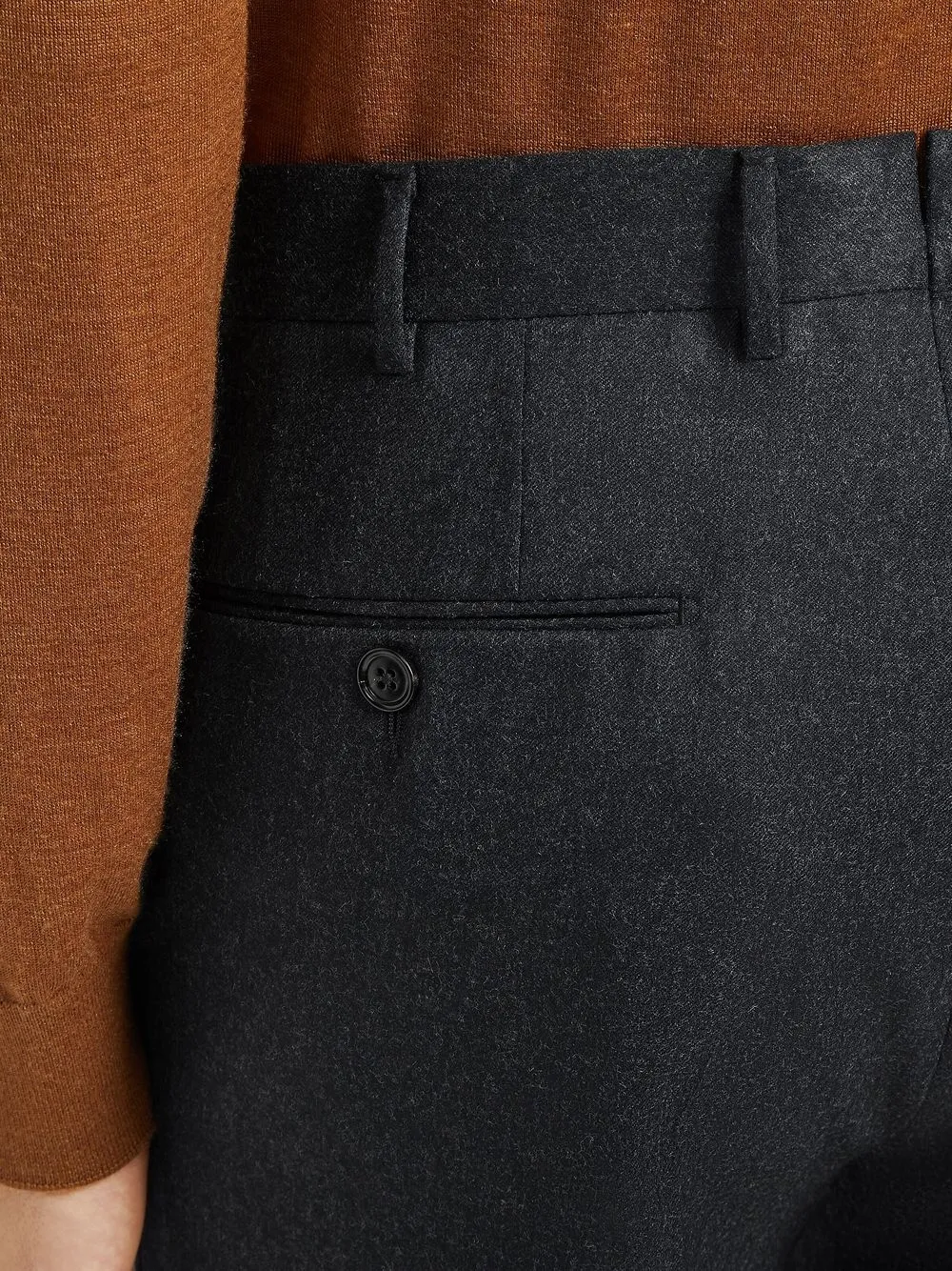 Zegna Tailored Wool Trousers In Grey