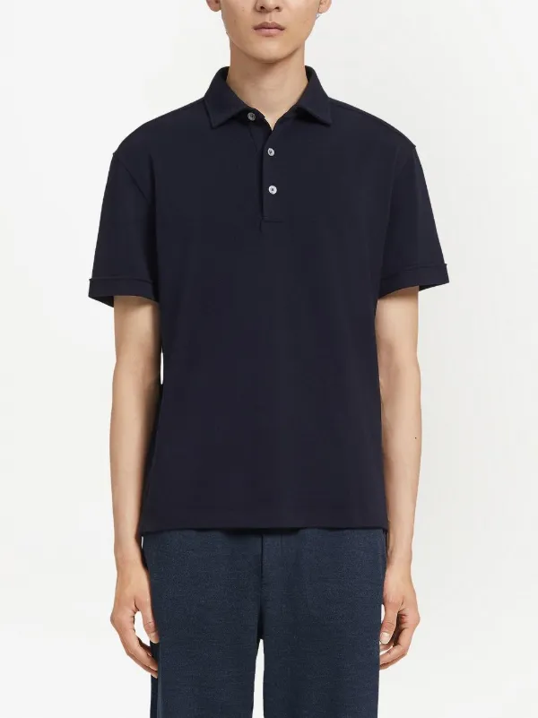 Zegna ショートスリーブ ポロシャツ | ブルー | FARFETCH JP