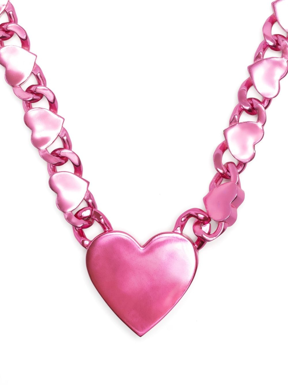 Natasha Zinko Giant Heart Pendant Necklace In Pink