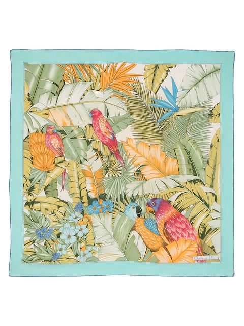 Christian Dior pre-owned tropical birds print silk scarf