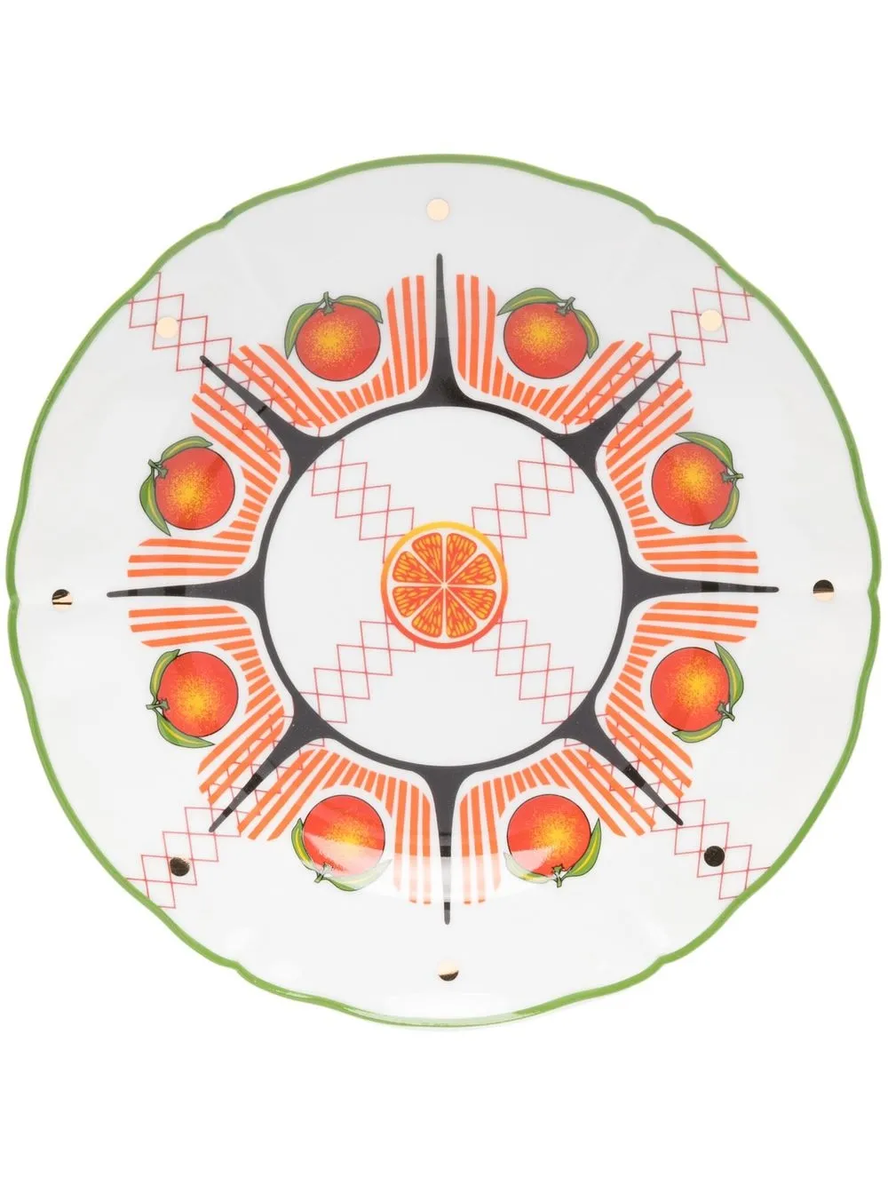 

Bitossi Home orange-print plate (20.5cm) - White