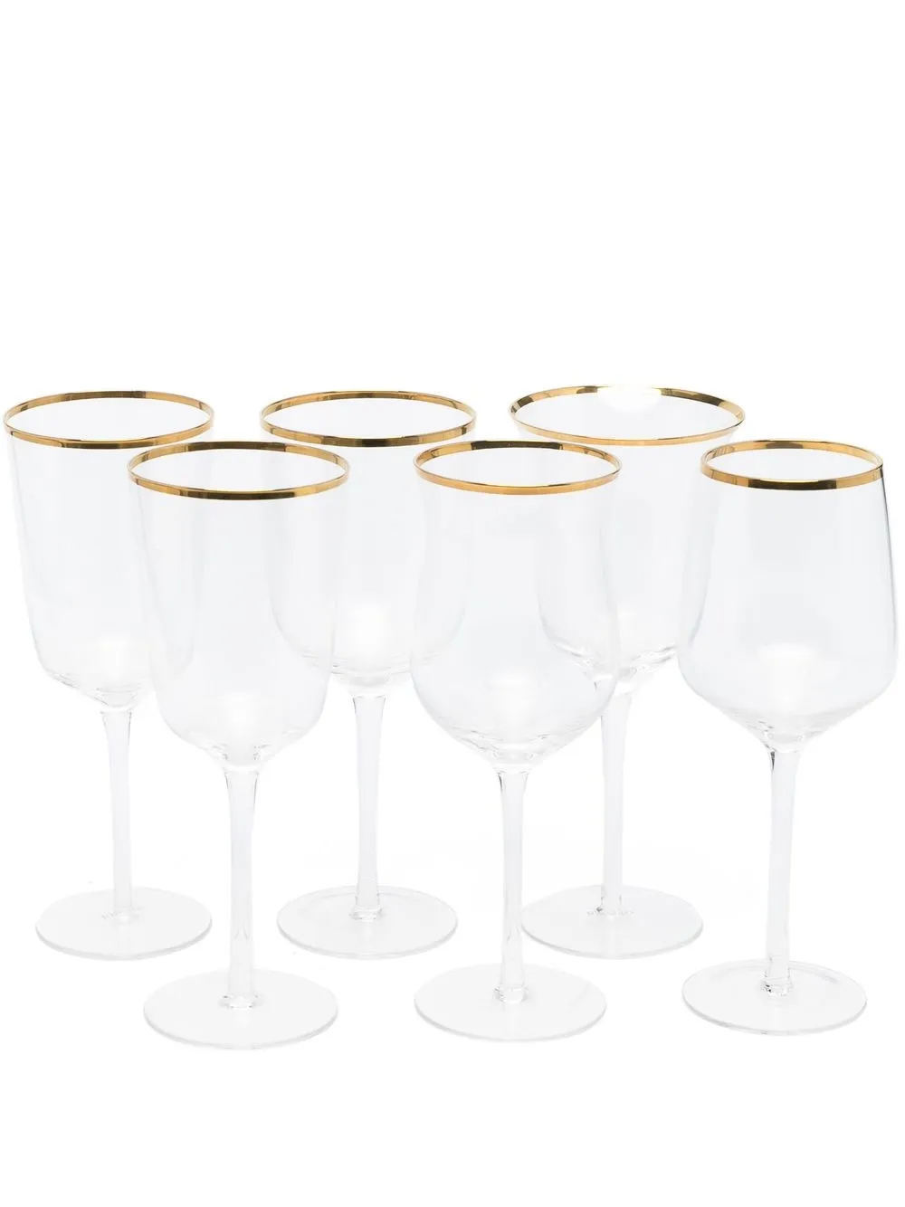 

Bitossi Home mixed-shape goblets (set of 6) - Gold