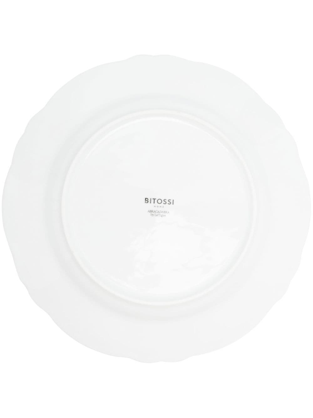 Shop Bitossi Home Flora Porcelain Plate In 白色