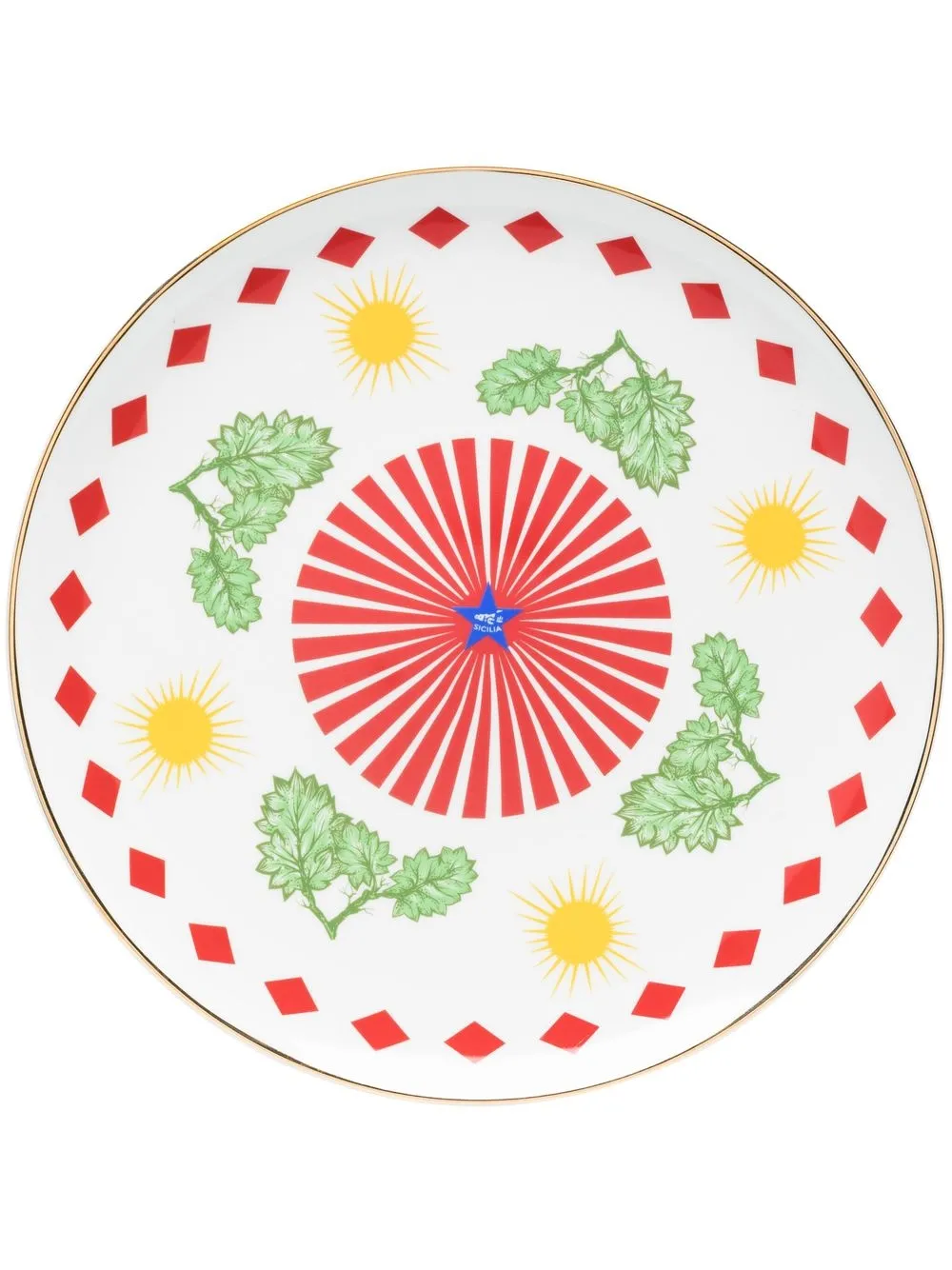 

Bitossi Home Portata graphic-print plate - White