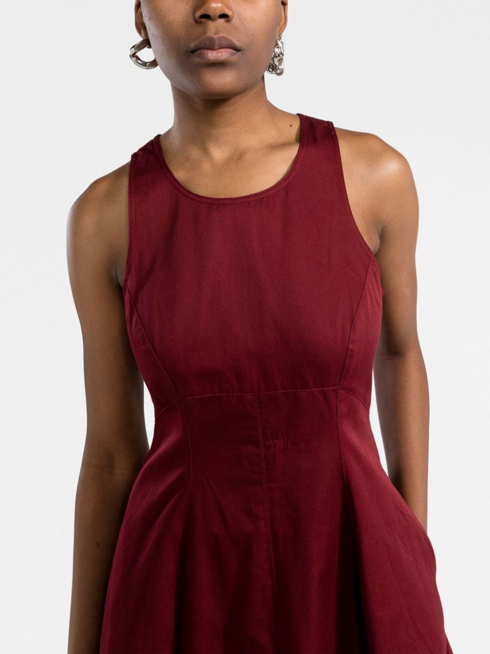 Maroon hotsell sleeveless dress