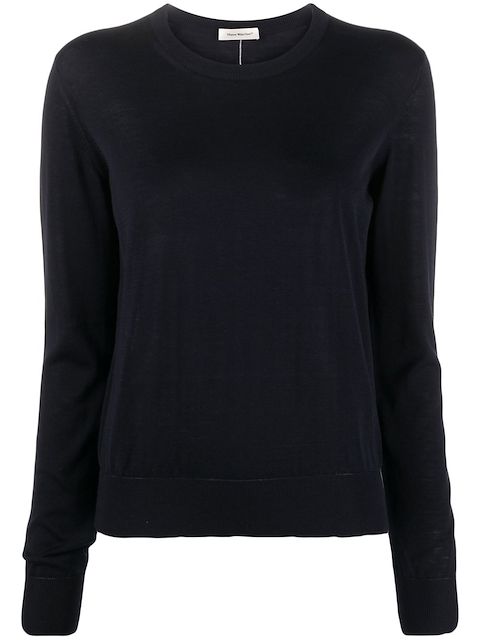 There Was One crew-neck silk-blend jumper