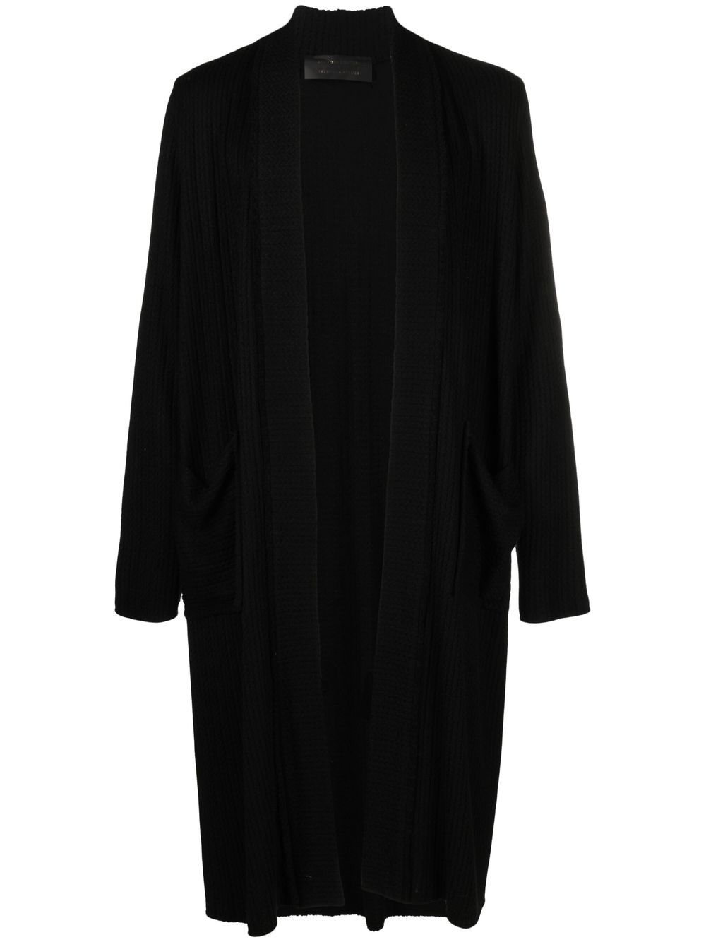 

Atu Body Couture x Tessitura draped knitted cardi-coat - Black