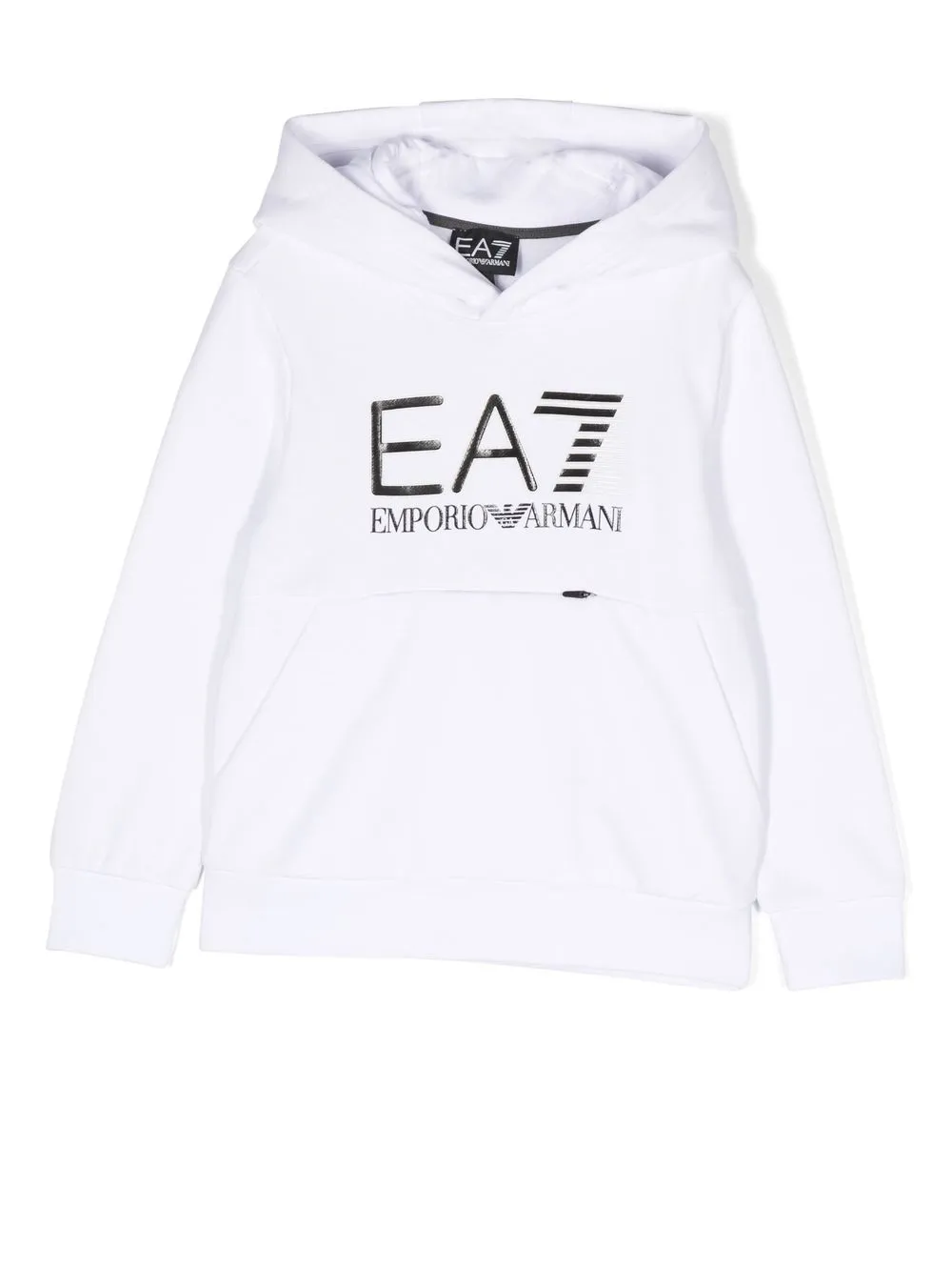 

Emporio Armani Kids hoodie con logo estampado - Blanco