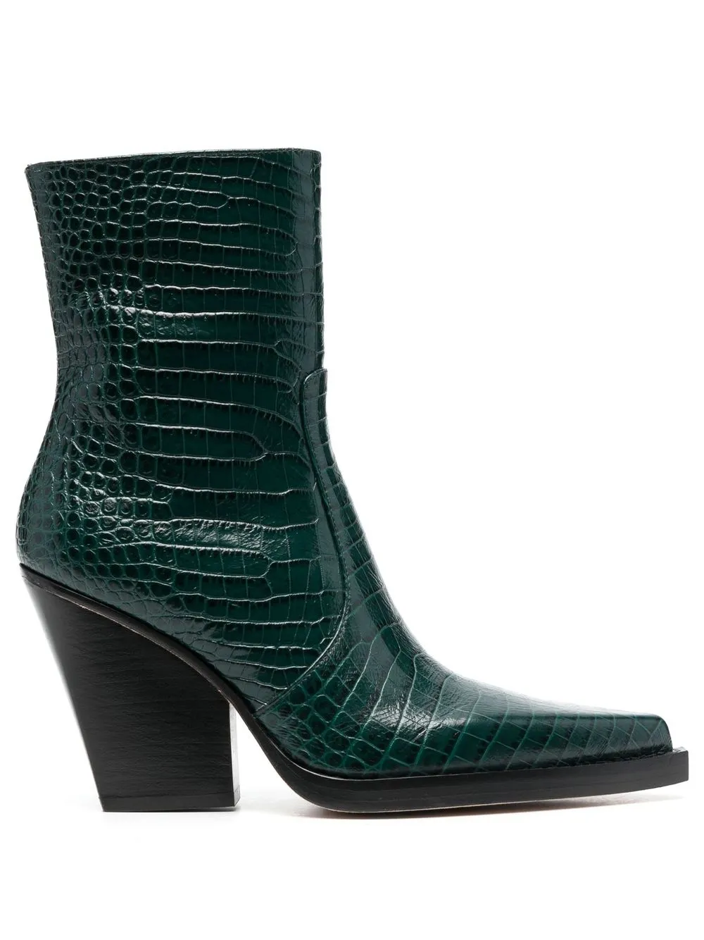 

Paris Texas crocodile-effect 110mm boots - Green