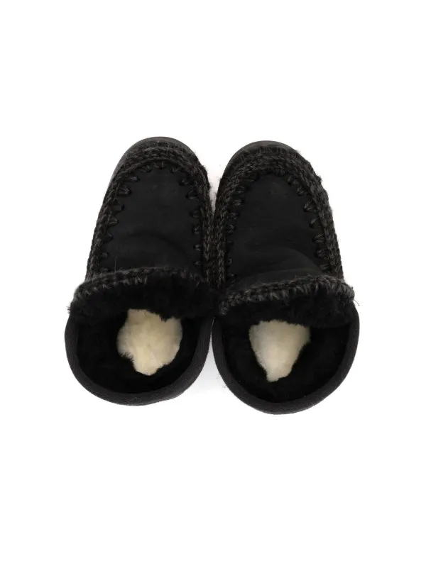 Mou Kids Stiefeletten Aus Shearling Schwarz FARFETCH DE