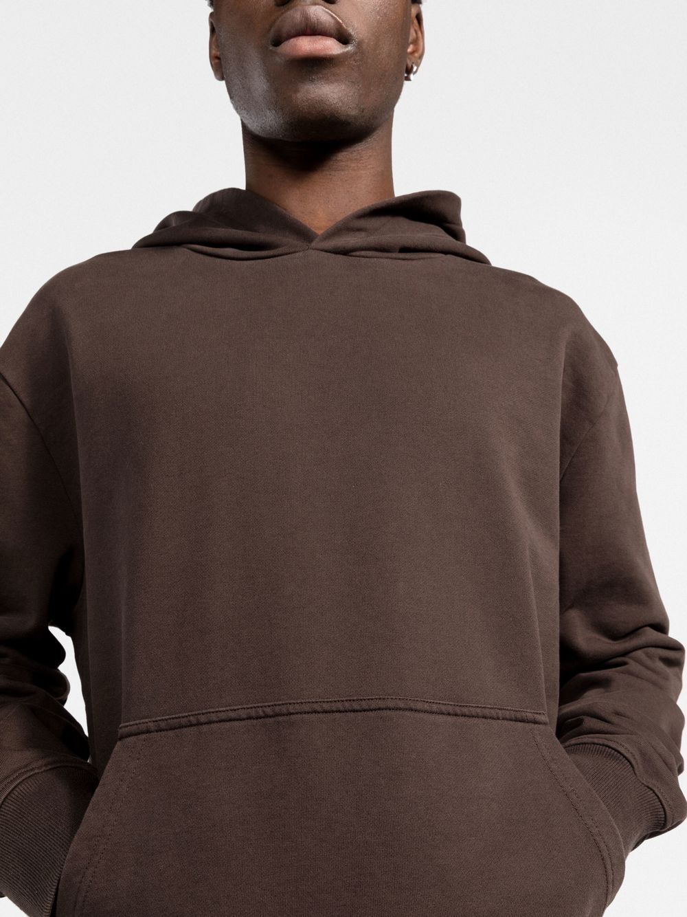 Shop There Was One Logo-print Cotton Hoodie In Brown