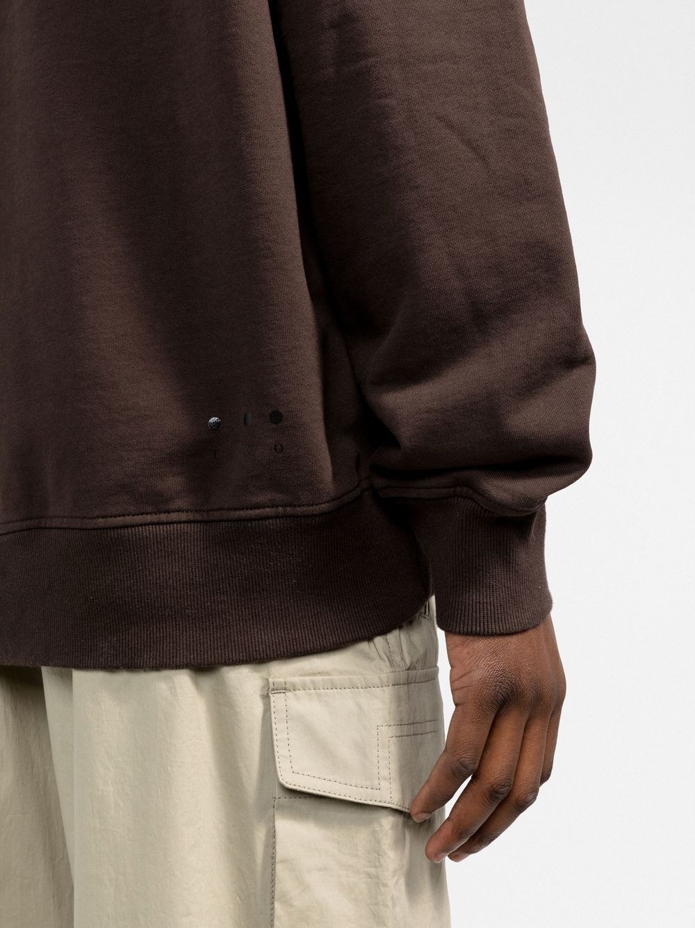 Shop There Was One Logo-print Cotton Hoodie In Brown