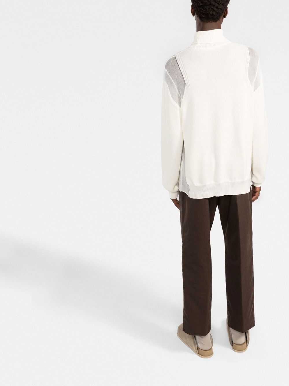 Shop There Was One Concealed-fastening Straight-leg Trousers In Brown