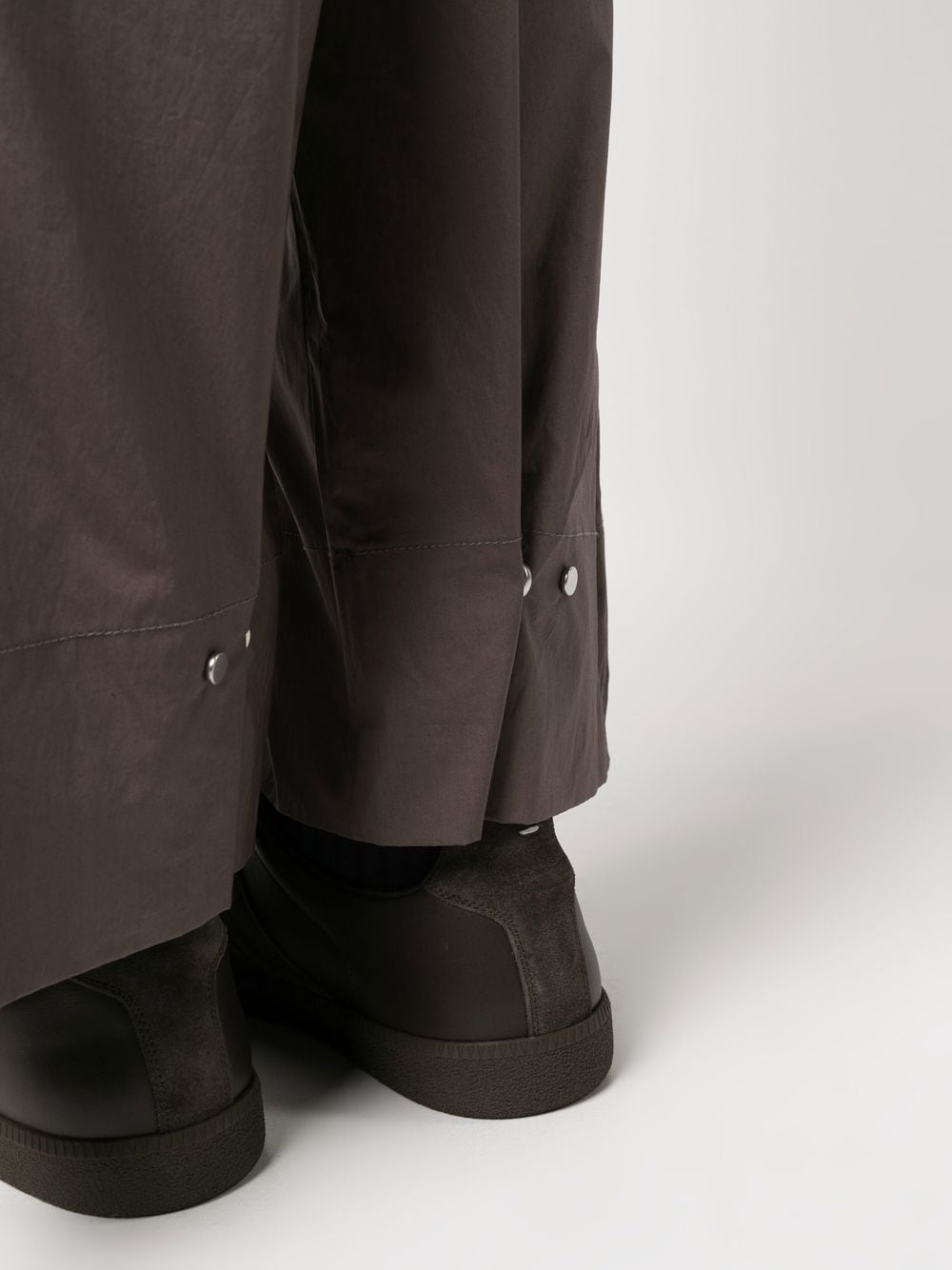 Shop There Was One Wide-leg Cotton Cargo Trousers In Brown