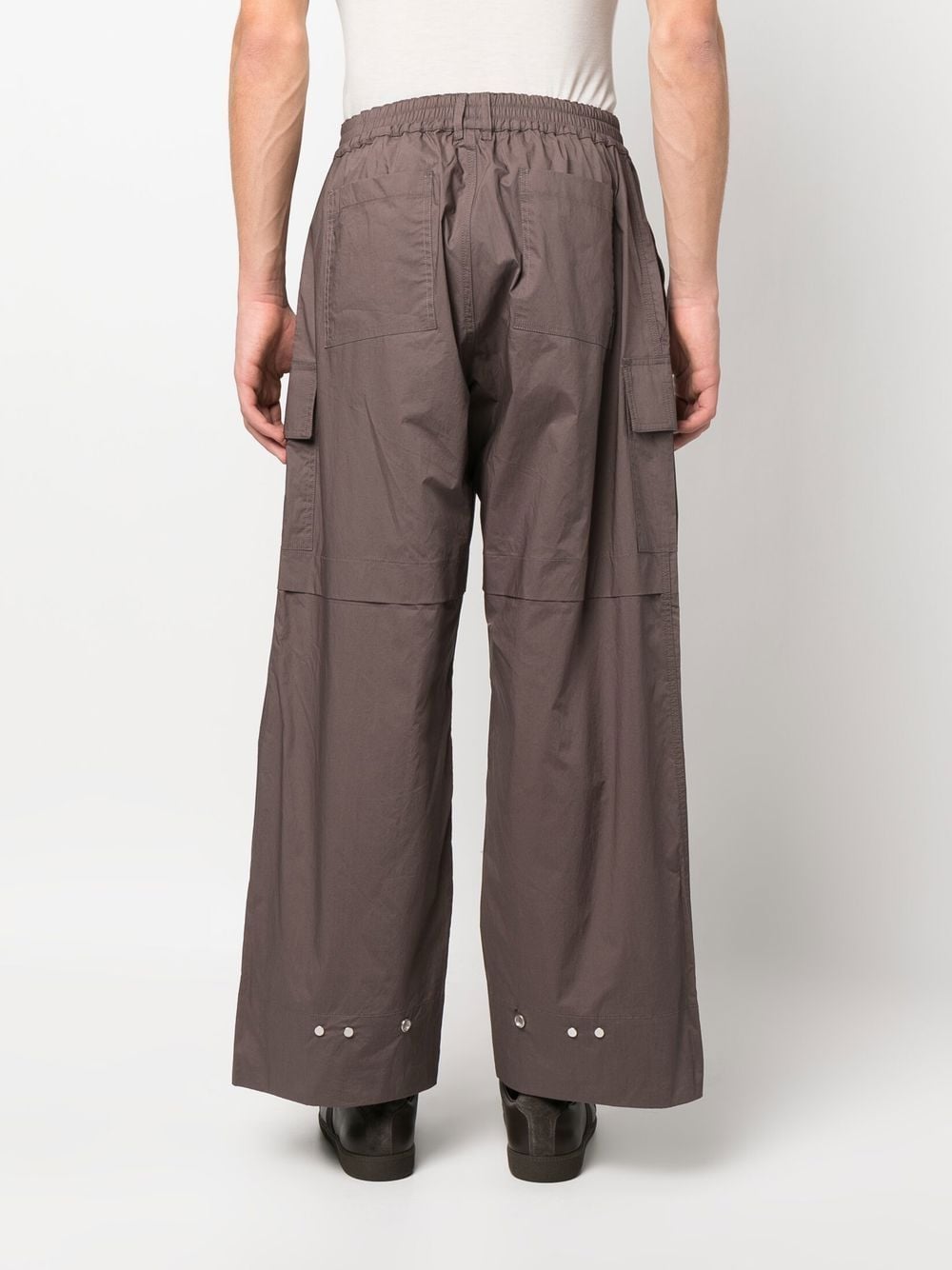 Shop There Was One Wide-leg Cotton Cargo Trousers In Brown