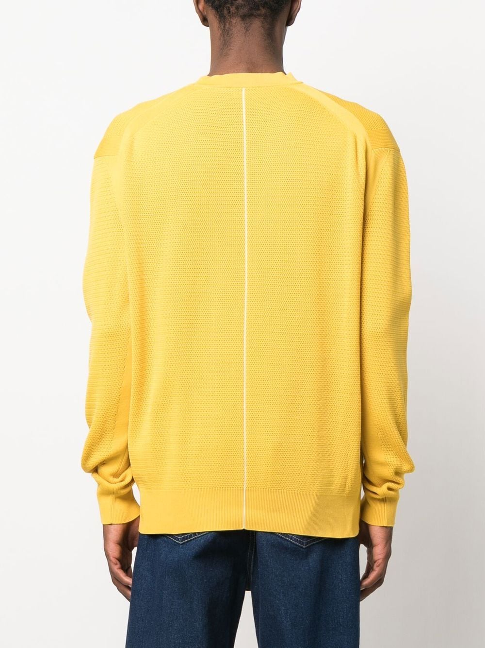 Shop There Was One Long-sleeve Crew-neck Jumper In Yellow