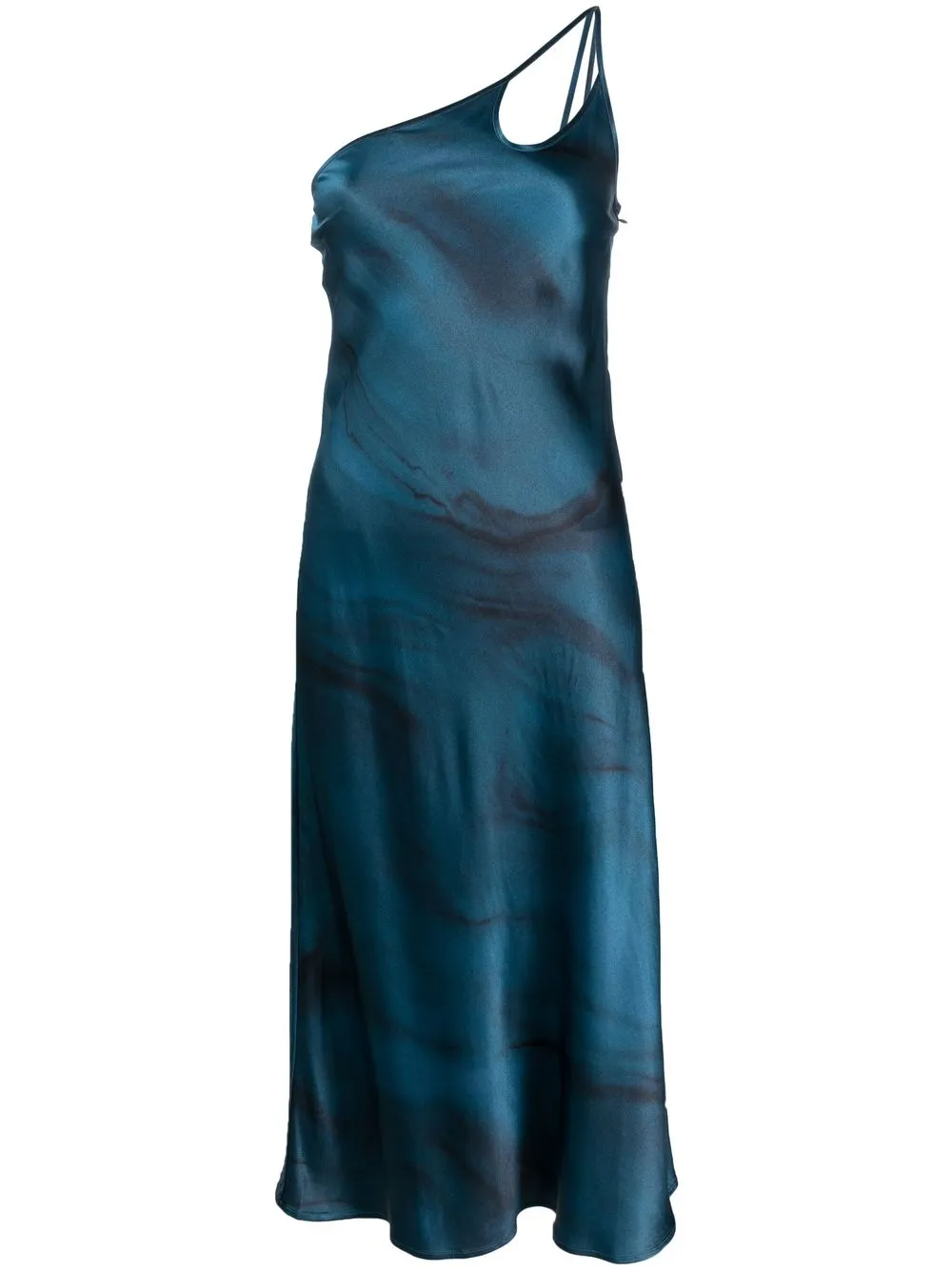 

Rails marble print asymmetric dress - Blue