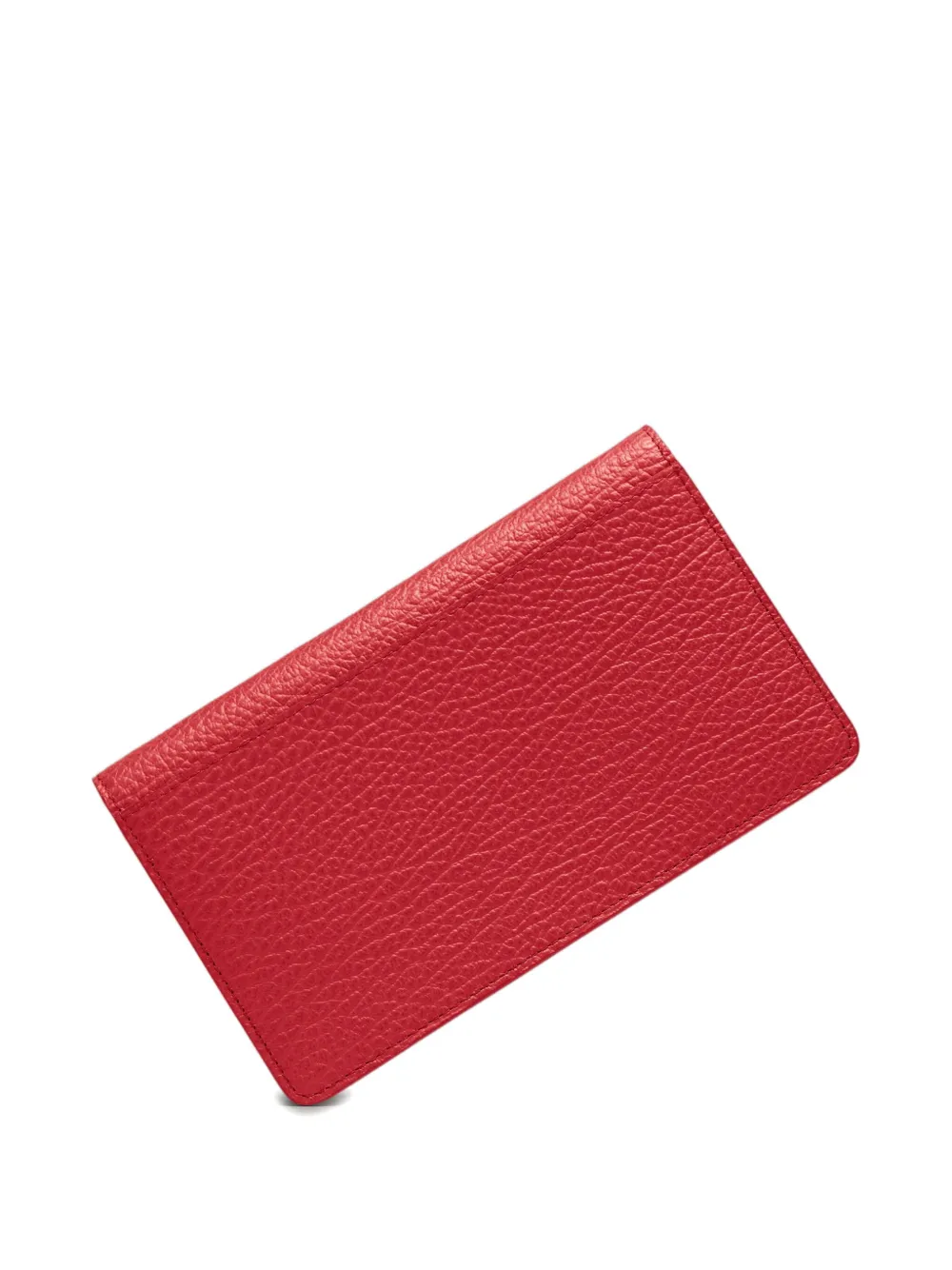 Maison Margiela Chain-embellished Leather Wallet In Red
