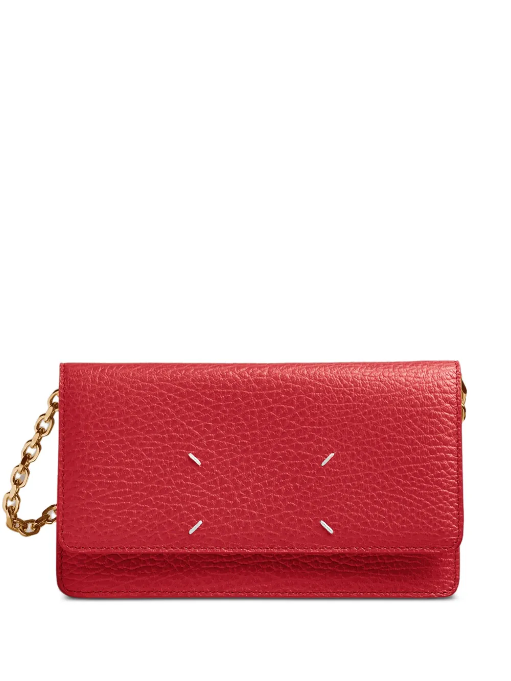Maison Margiela chain-embellished leather wallet | Red | Image 1
