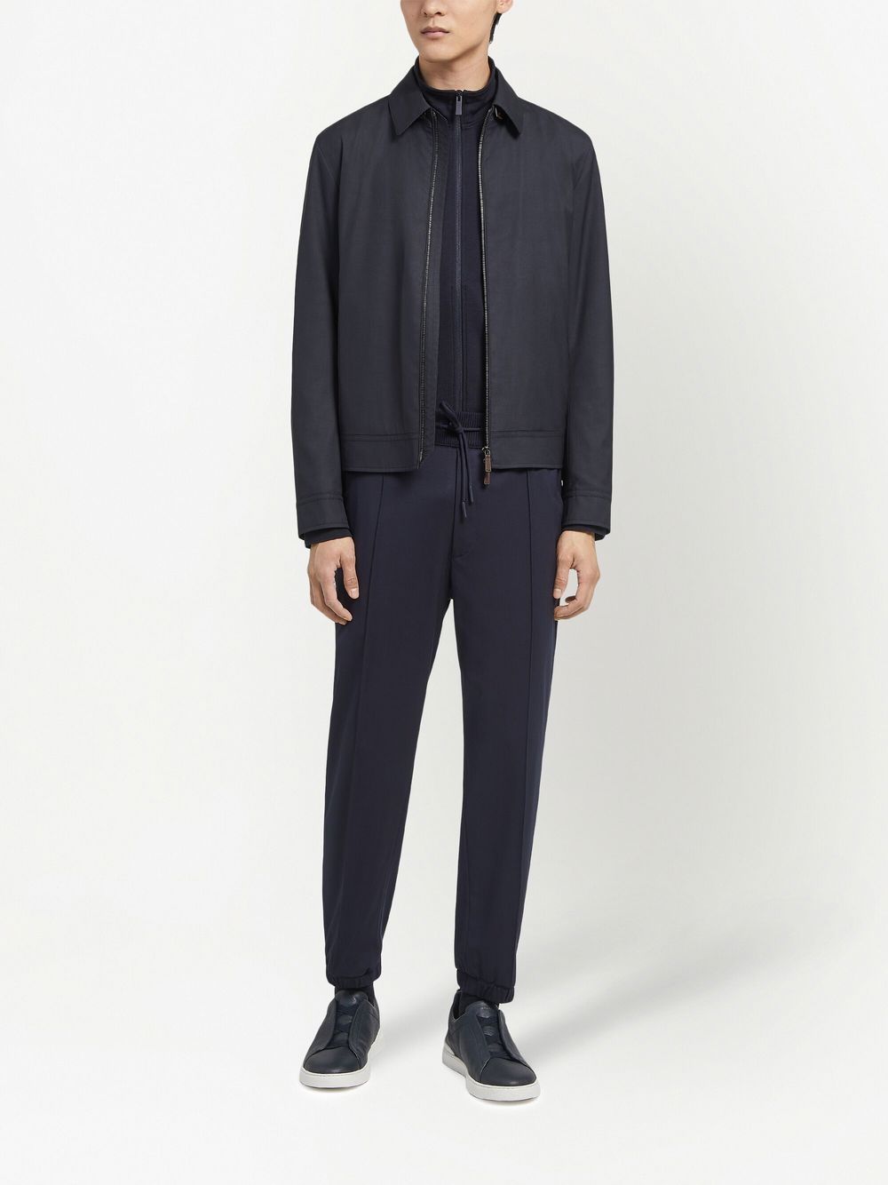 Zegna Shirtjack met rits - Blauw