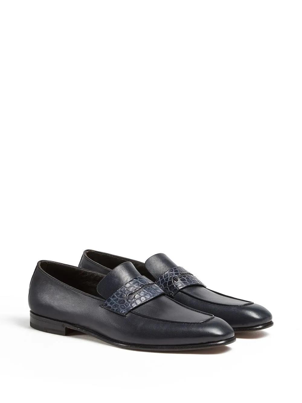 Zegna crocodile-embossed detail loafers | Image 2