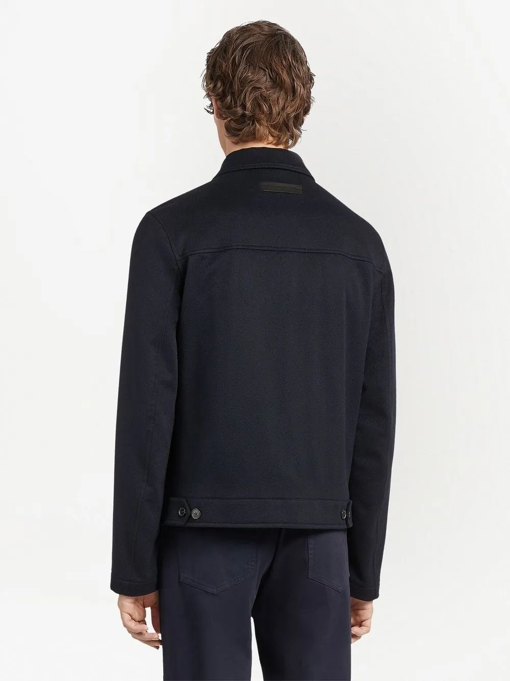 Zegna Shirtjack met rits Blauw