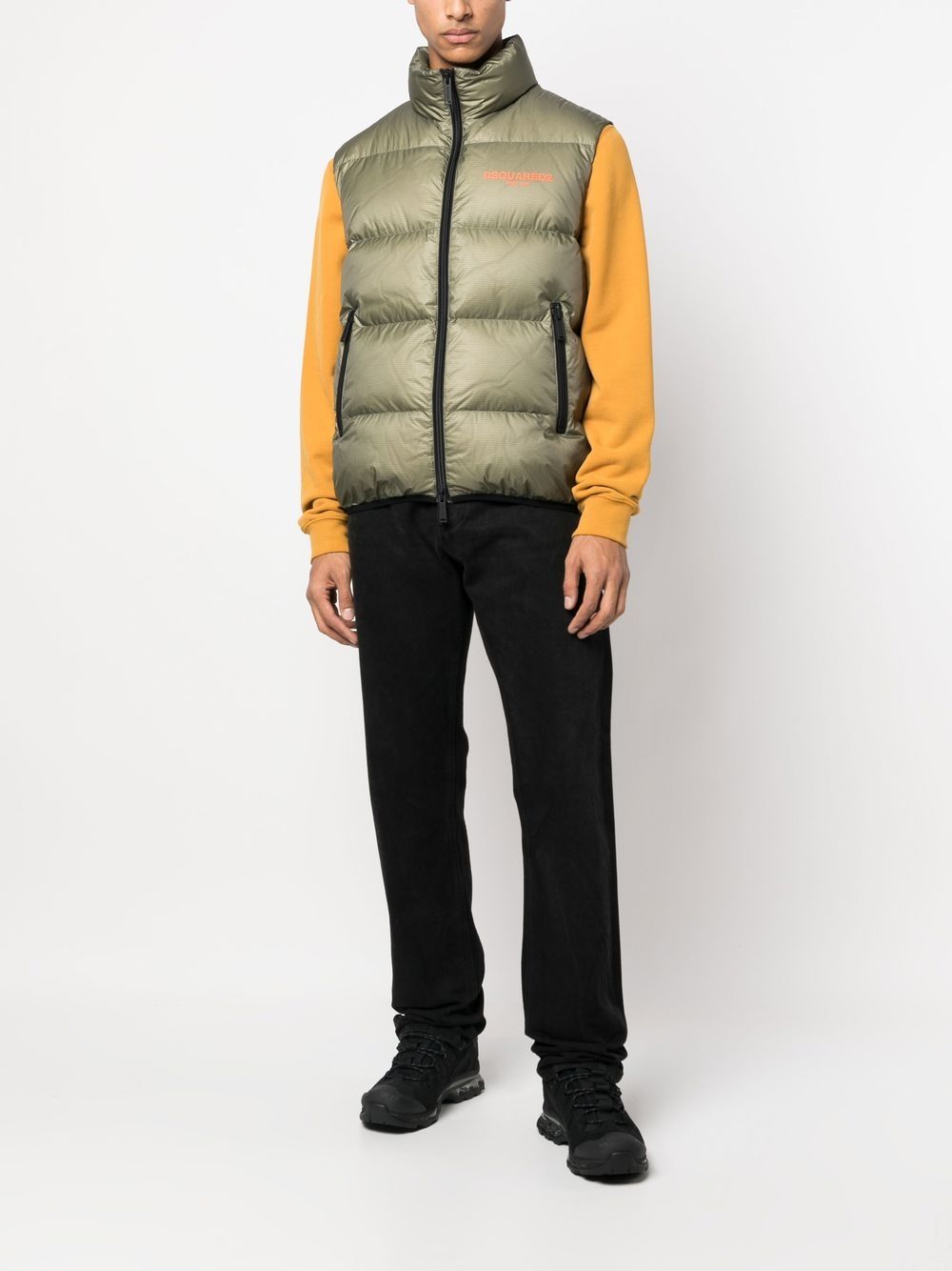 Dsquared2 Bodywarmer met logoprint - Groen