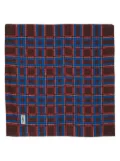 Saint Laurent Pre-Owned checkered silk scarf - Brown