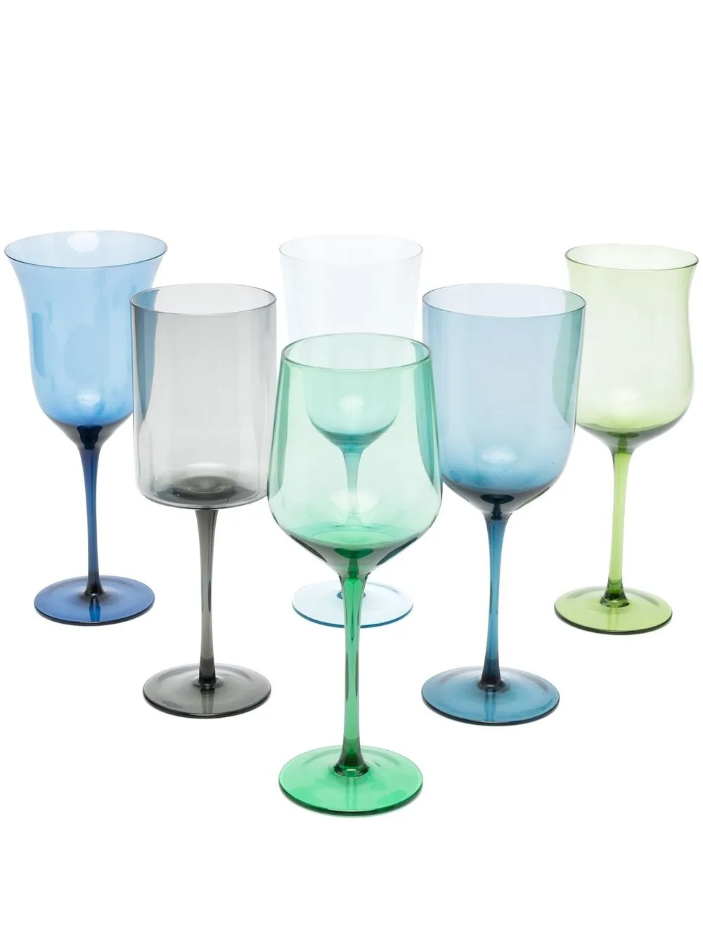 

Bitossi Home set of 6 multicoloured glasses - Blue