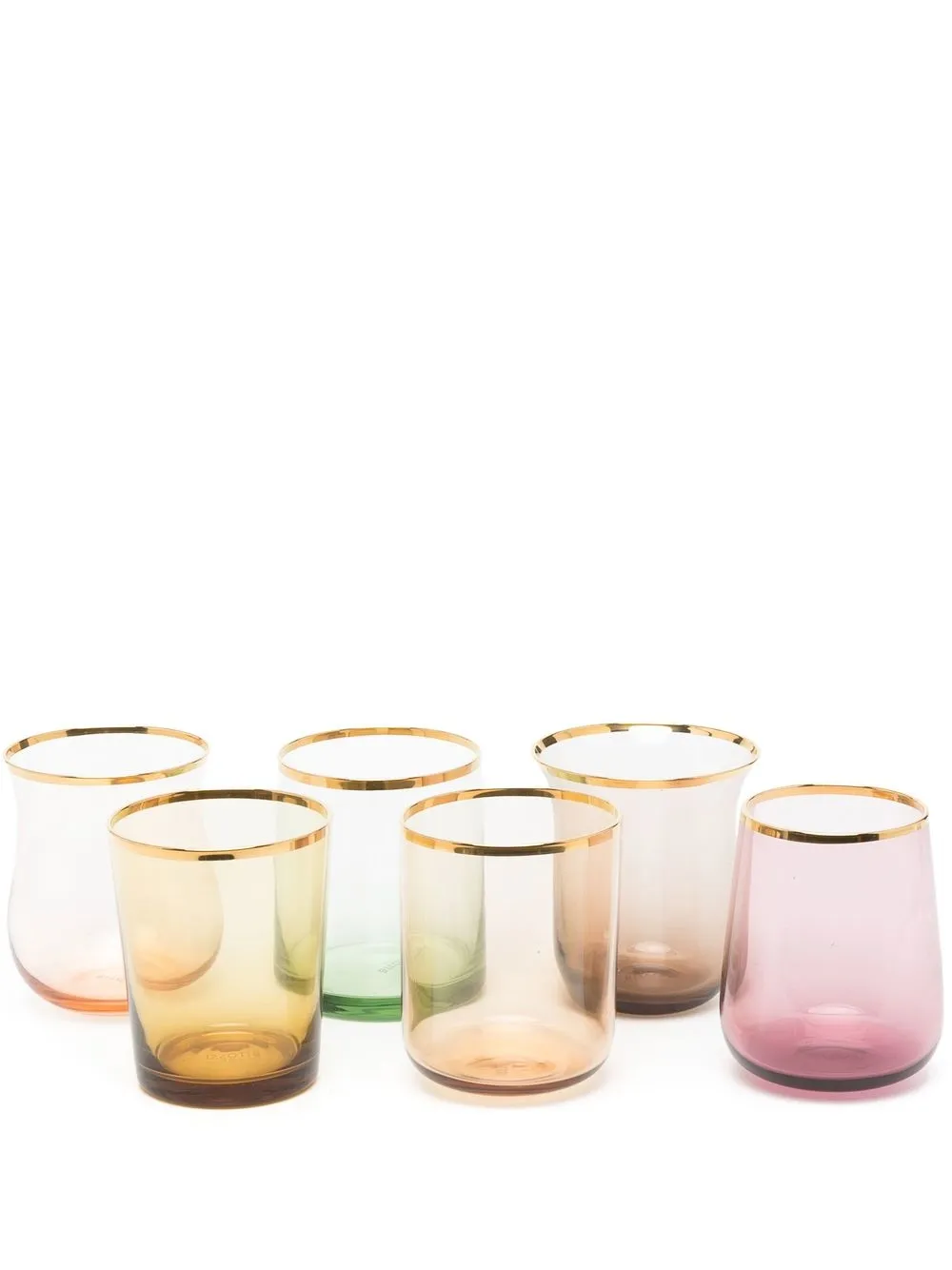 

Bitossi Home mixed-shape tumblers (set of 6) - Brown