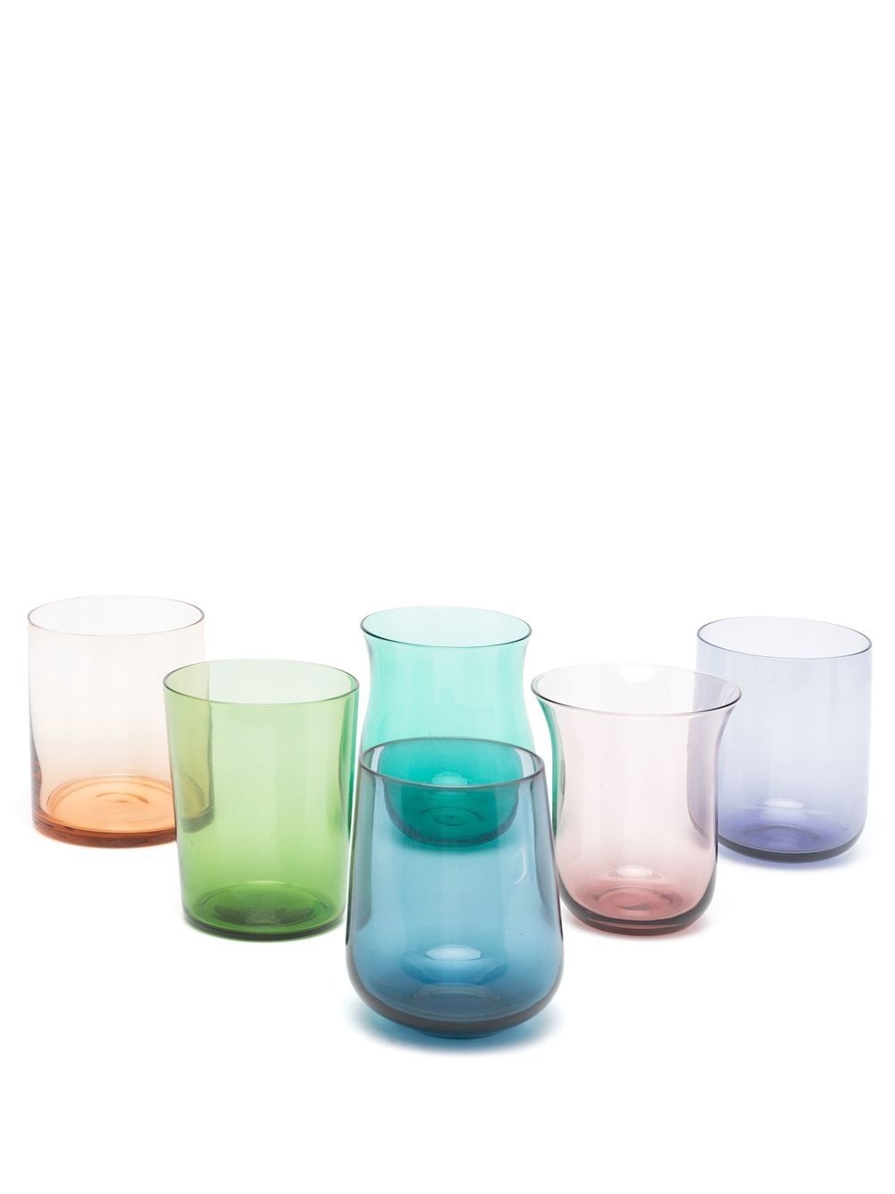 Bitossi Home Assorted Tumblers (set Of Six) In 绿色