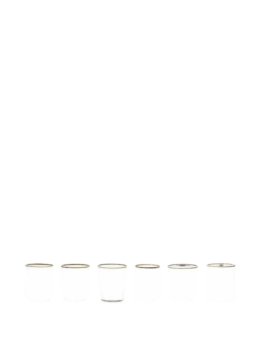 Bitossi Home gold-tone trim tumblers (set of six) - Nude