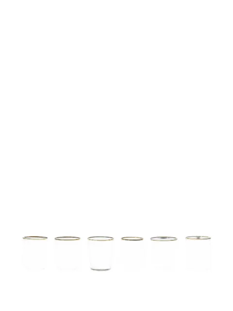 Bitossi Home gold-tone trim tumblers (set of six)