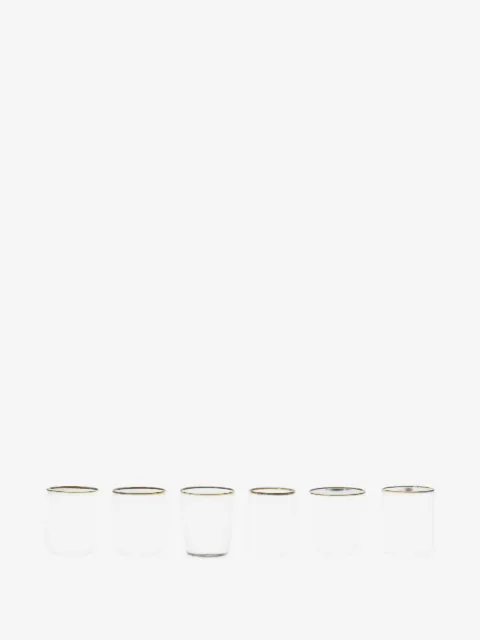 Bitossi Home gold-tone trim tumblers (set of six)