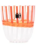 Carlo Moretti stripe-pattern glass vase - White