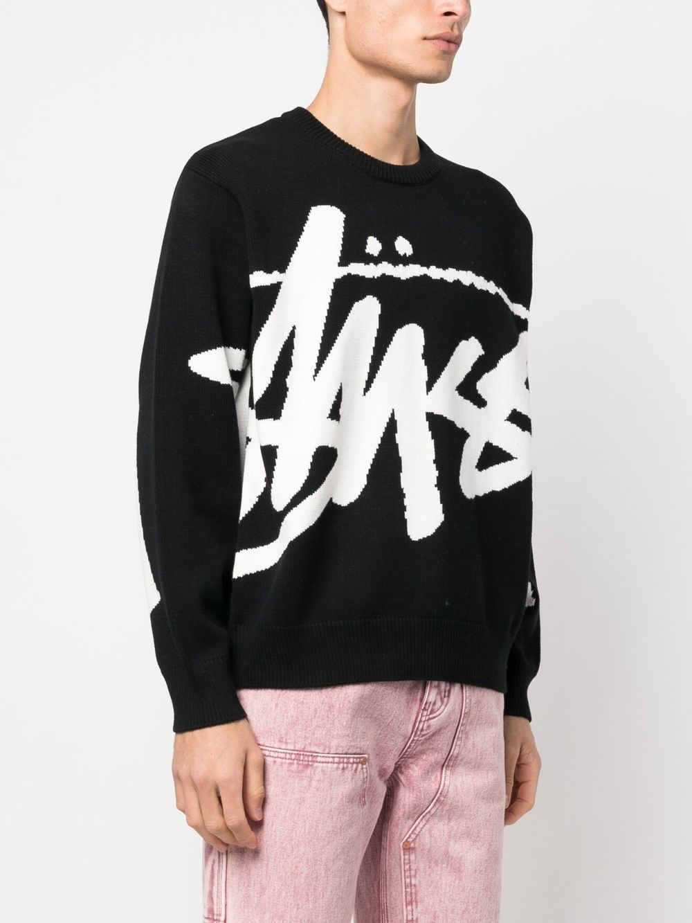 Stüssy logo-print Crew Neck Sweatshirt - Farfetch