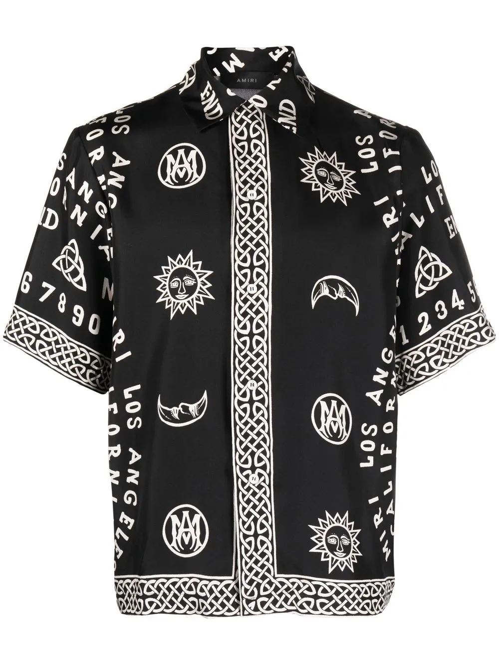 

AMIRI camisa de seda con motivo estampado - Negro