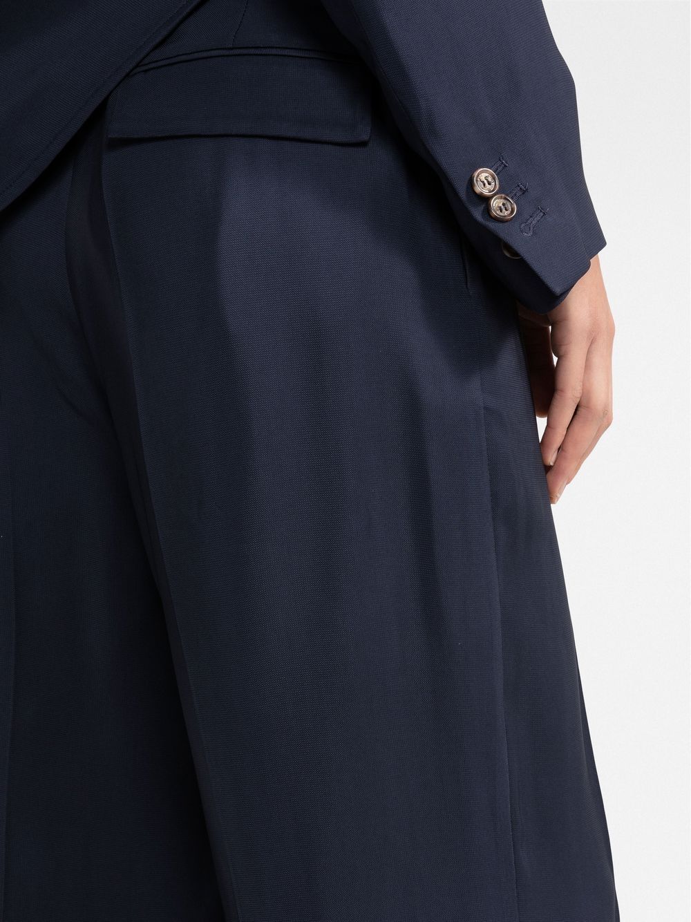 Shop There Was One High-waist Straight-leg Trousers In Blue