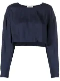 There Was One long-sleeved cropped blouse - Blue