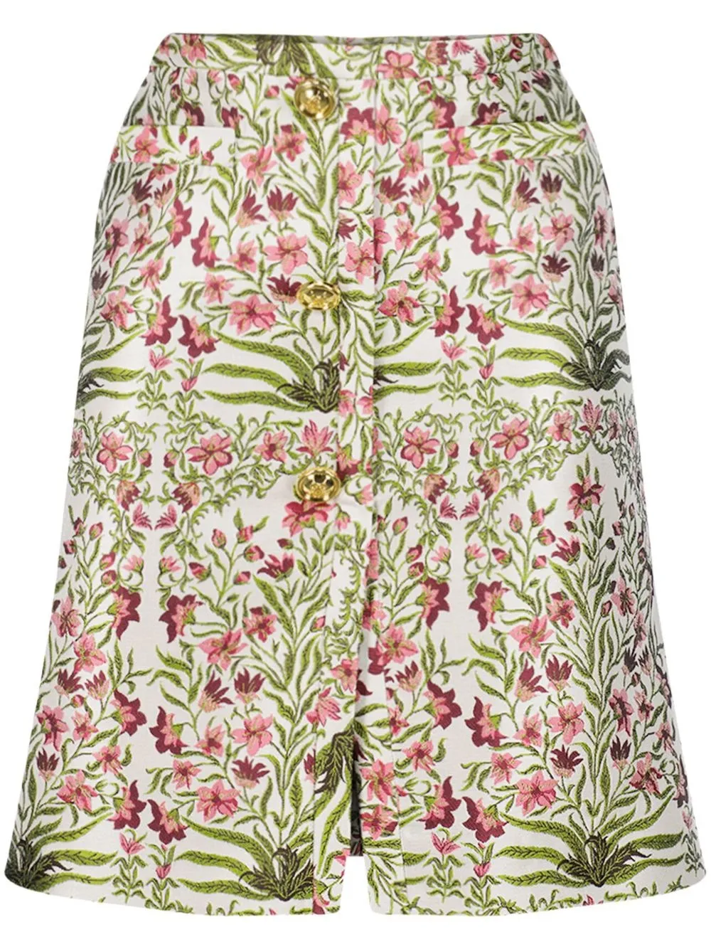 Giambattista Valli Floral Jacquard Mini Skirt In Multicolore