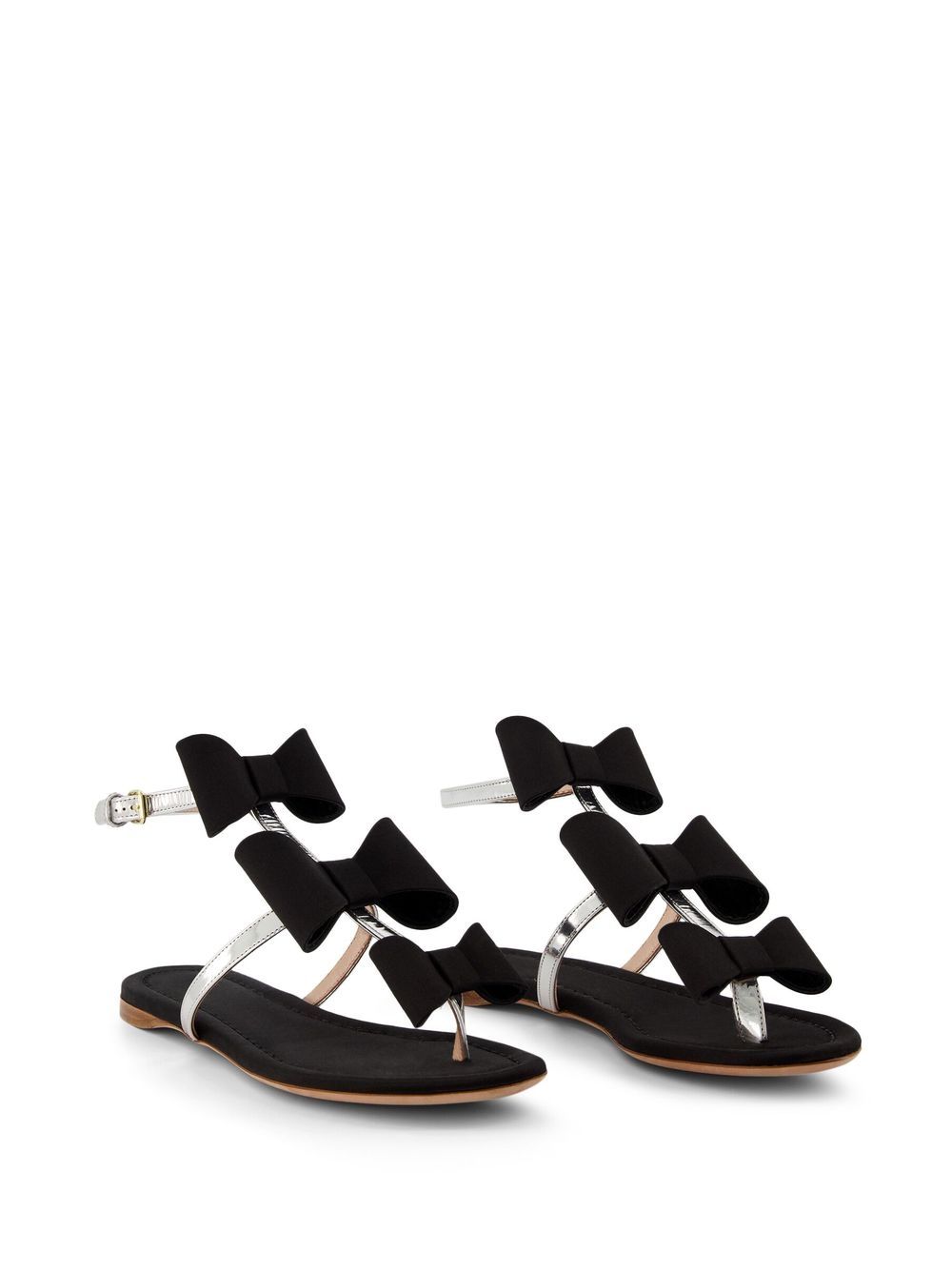 Giambattista Valli Sandalen met strikdetail - Zwart