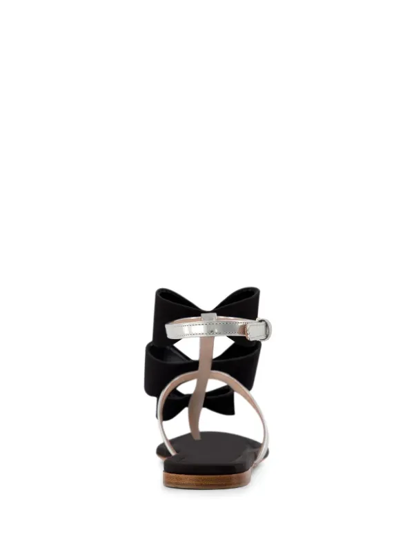 White strap sandals online flat