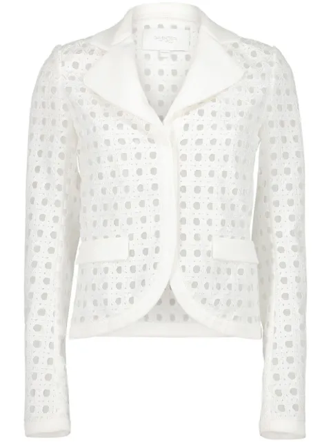 Giambattista Valli open-knit single-breasted blazer