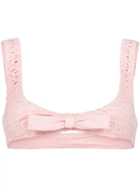 Giambattista Valli bow-detai lace bikini 