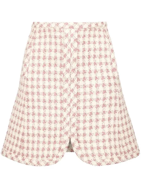 Giambattista Valli check-print high-waist mini skirt