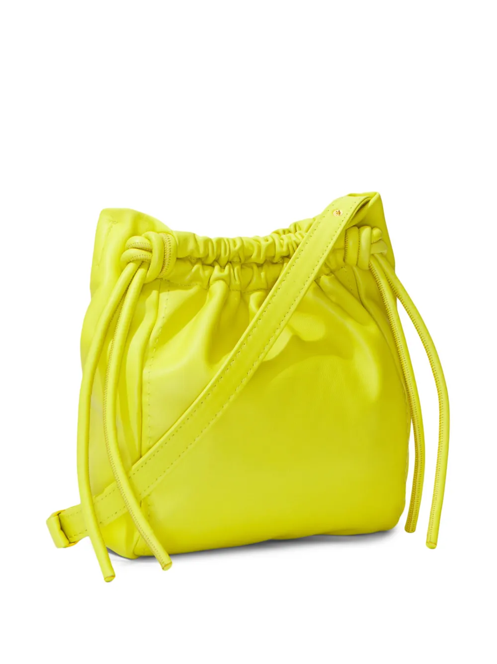 Shop Proenza Schouler Drawstring Leather Shoulder Bag In Yellow