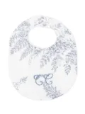 Tartine Et Chocolat embroidered-logo fern-print bib - Blue