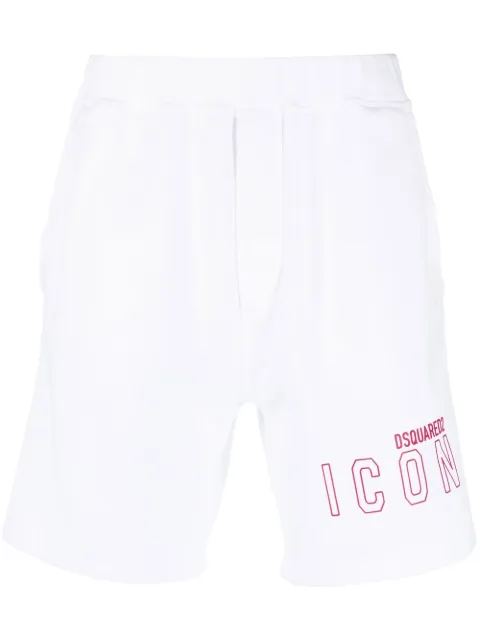 DSQUARED2 logo print cotton track shorts