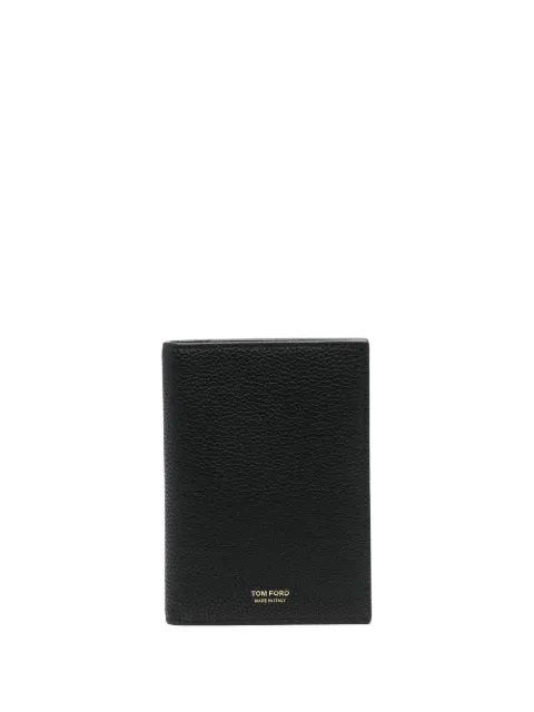 TOM FORD logo-lettering bi-fold leather cardholder